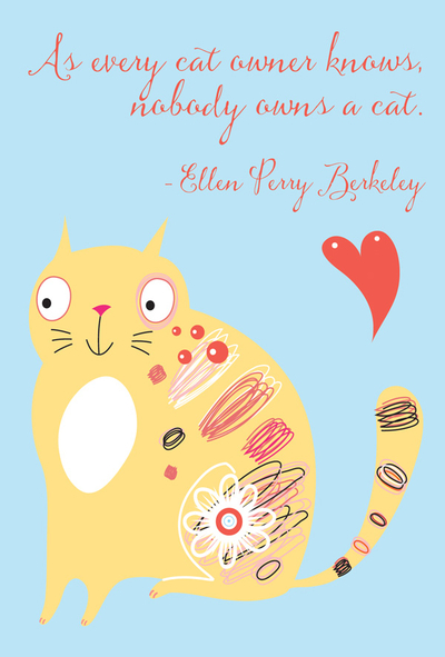 Kocie cytaty - „As every cat owner knows, nobody owns a cat
