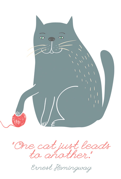 Kocie cytaty - „One cat just leads to another