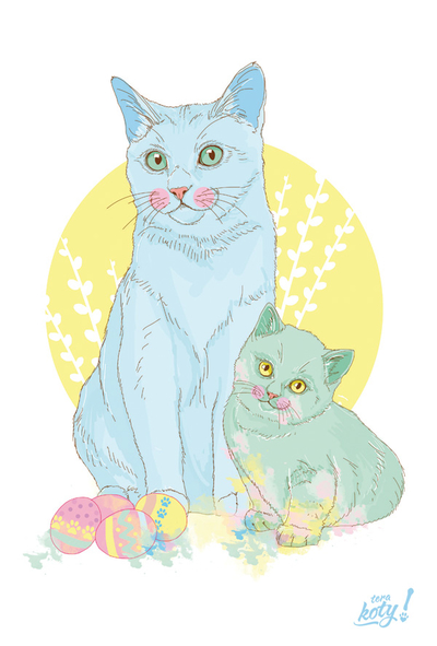 Terakoty - Wielkanocne koty