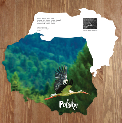 Mapka - Lecący bocian