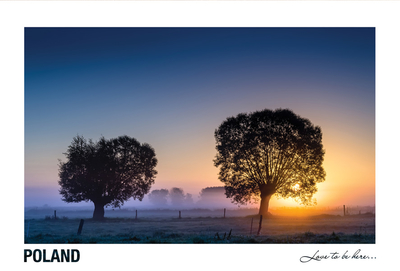 Poland - Love to be here... - Pejzaż o zachodzie słońca, Podlasie