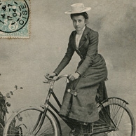Retro rowerzystka