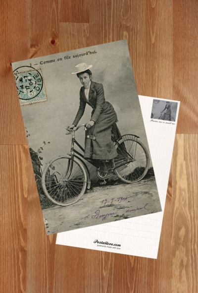 Retro rowerzystka