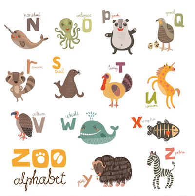 Zwierzakowy alfabet N-Z