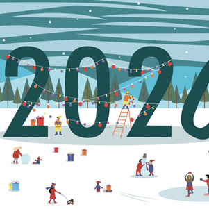 Szczęśliwego Nowego Roku 2020 - Pejzaż
