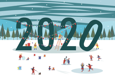 Szczęśliwego Nowego Roku 2020 - Pejzaż
