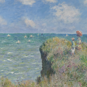 Claude Monet, Spacer po klifie w Pourville 