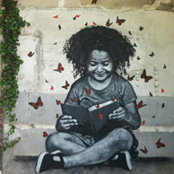 Street art dziewczynka