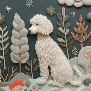 Biały piesek - lagotto